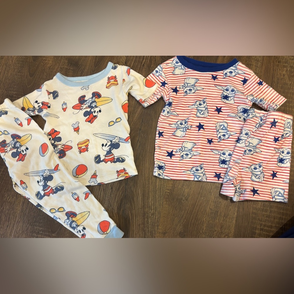 Star Wars Kids Pajama Sets in White, Blue & Red